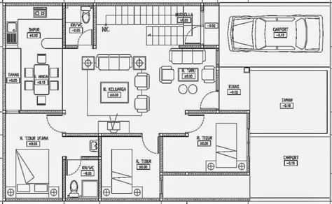 Sketsa Rumah Minimalis 1 Lantai