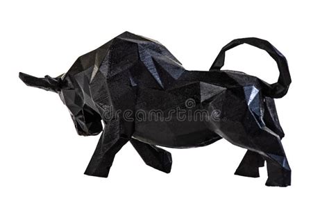 Black Bull on White Background Stock Photo - Image of mammal, powerful ...