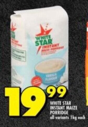 White Star Instant Maize Porridge All Variants Kg Each Offer At Shoprite