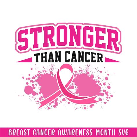 Premium Vector Stronger Than Cancer Breast Cancer Awareness Month