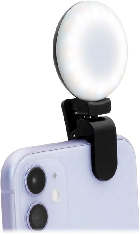 Wowled Selfie Clip On Ring Light 360° Rotatory 3 Level Brightness