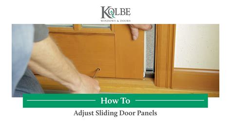 How To Adjust Sliding Door Panels Youtube