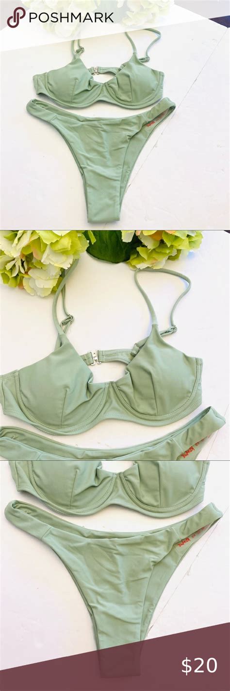 RoseWe Sage Green Cheeky Bikini Set XS New Cheeky Bikinis Bikinis