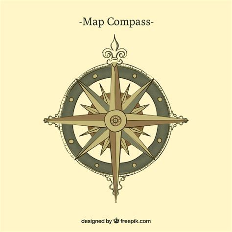 Flat Map Compass Background Free Vector Download For Vector Templates And Illustrations Hd