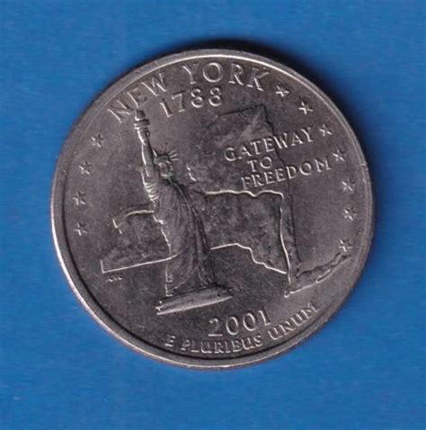 463 USA AMERIKA 1 4 QUARTER DOLLAR 2001 NEW YORK