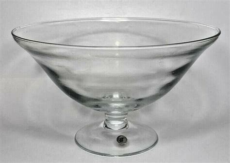 Partylite Glass Pedestal Bowl Candle Holder Rare Reti Gem