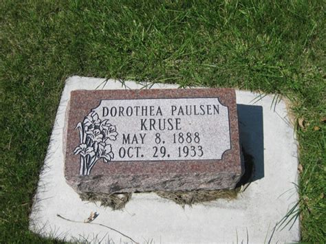 Dorothea Dora” Paulsen Kruse 1888 1933 Find A Grave Memorial