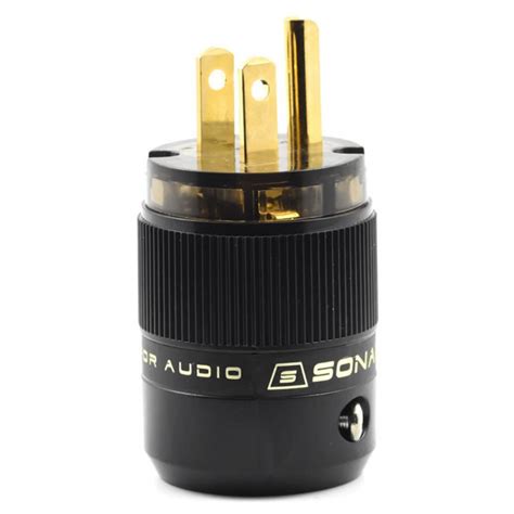 SonarQuest SE GP D Gold Plated Series HiFi Audio Grade AC Power Plug