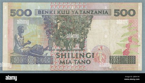 Banknot And 500 Shillings Bank Of Tanzania Tanzania Br 1997