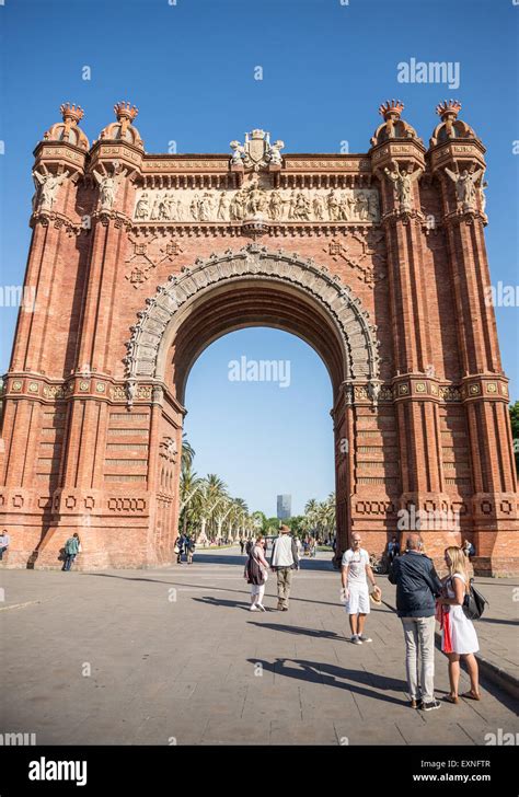 Triumphal Arch Called Arc De Triomf Built For Barcelona World Fair