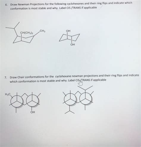 How To Draw Newman Projections From Chair Conformation Joined