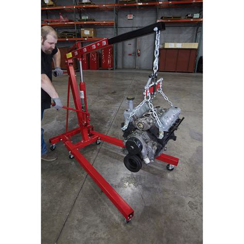 Strongway Hydraulic Engine Hoist With Load Leveler — 2 Ton Capacity