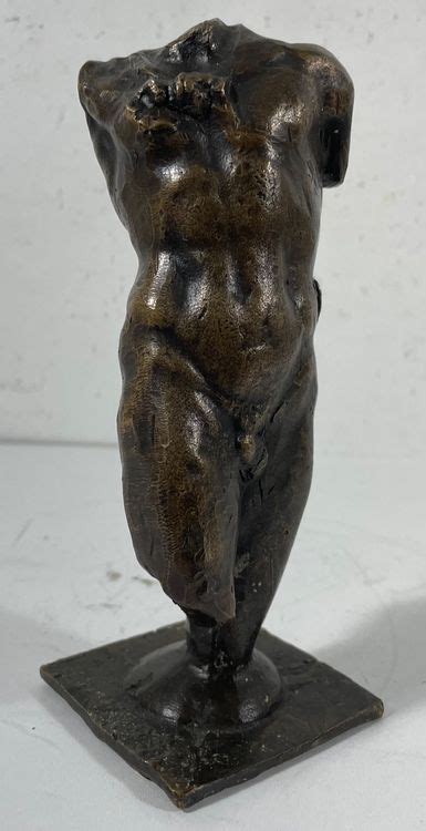 M Nnlicher Torso Skulptur Aus Bronze Beschriftet Kaufen Auf Ricardo