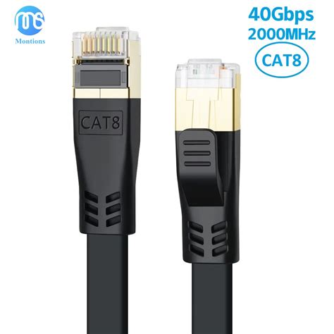 Montions Cable Ethernet Cat8 De 40Gbps 2000Mhz Cable Lan De Internet