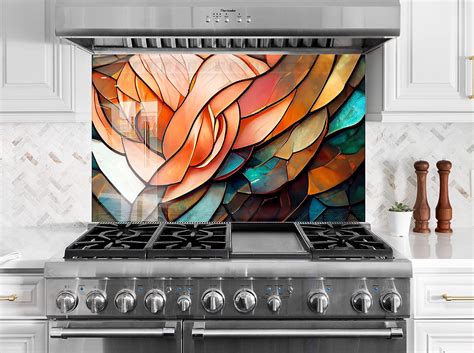 Myphotostation X Stove Backsplash Tile Solid Tempered Glass