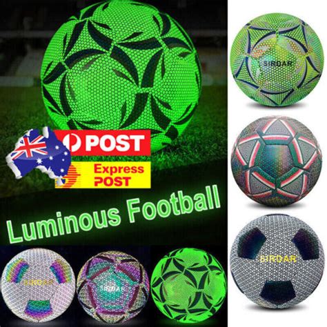 Holographic Glowing Reflective Soccer Ball Flash Luminous Football