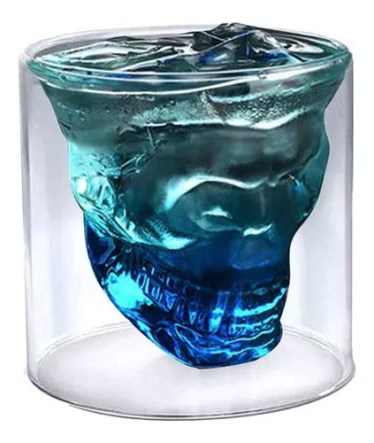 Vaso Cristal Craneo Calavera Shot Tequilero Whisky Chico