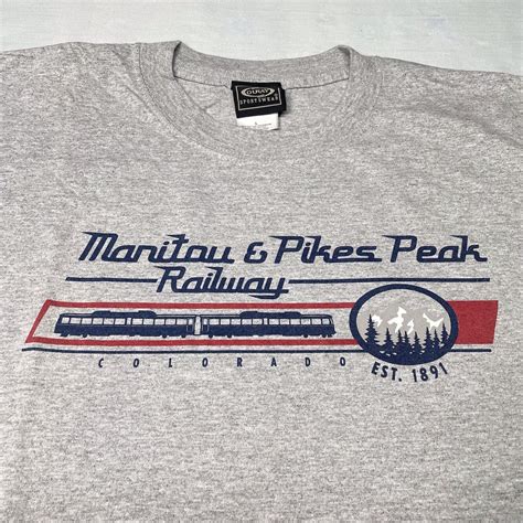 Manitou Pikes Peak Railway Colorado Large Gray T-shir… - Gem