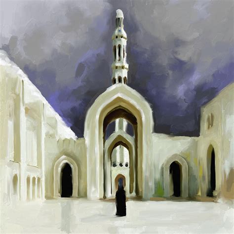 Painting 684 1 Grand Mosque Painting By Mawra Tahreem Fine Art America