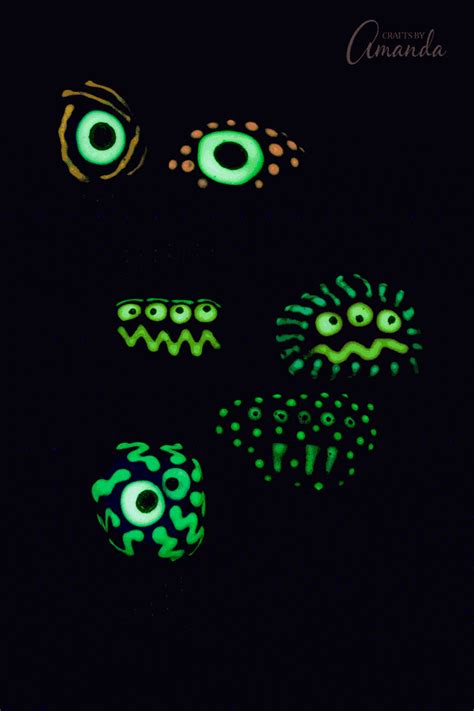 Glow in the Dark Monster Rocks: a fun glowing Halloween craft