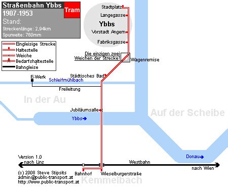 Netzpl Ne Der Ffentlichen Verkehrsmittel In Ybbs An Der Donau