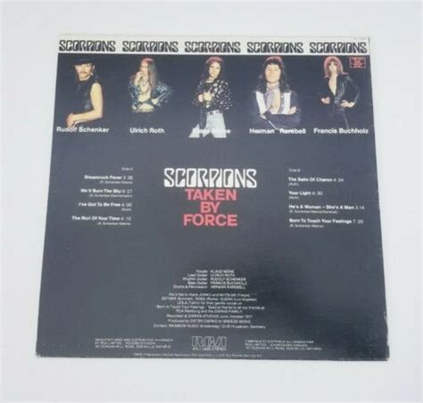 Popsike Scorpions Taken By Force Lp Vinyl Apl B