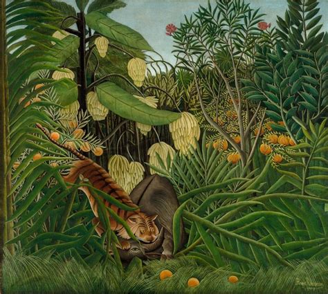 Fight Between A Tiger And A Buffalo Rousseau Henri