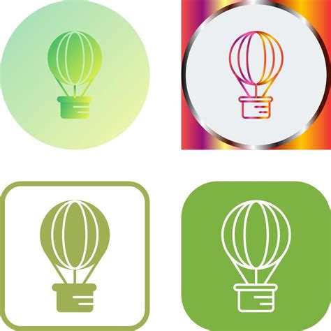 Hot Air Balloon Icon Vector Art At Vecteezy