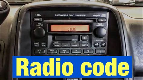 Radio Code For Honda Crv After Replacing Battery How To Fix