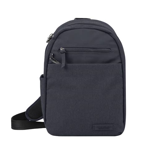 Travelon Anti Theft Metro Sling Navy Heather 20775356 Hsn