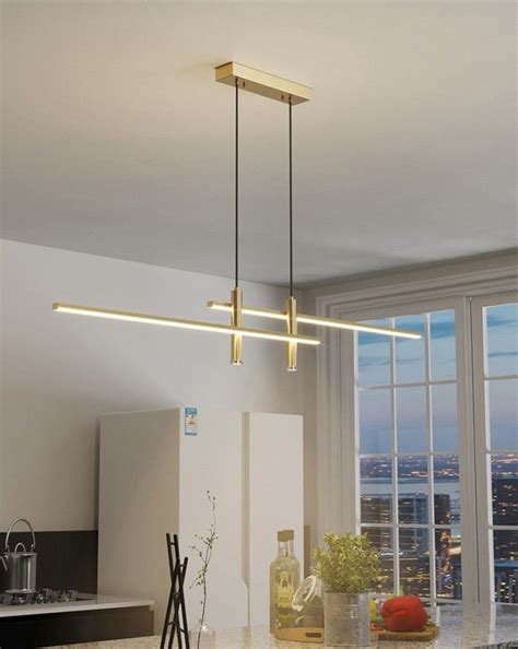 Minimalist Linear Led Pendant Light Kitchen And Dining Room Light