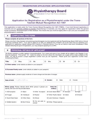 Fillable Online Physiotherapy Standards Framework Physiotherapy Board