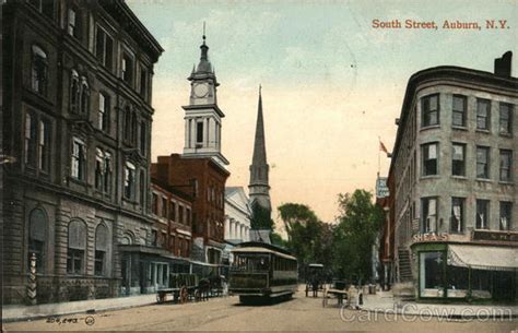 South Street Auburn, NY Postcard