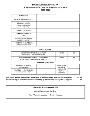 Fillable Online RICA Registration Form Fax Email Print PdfFiller