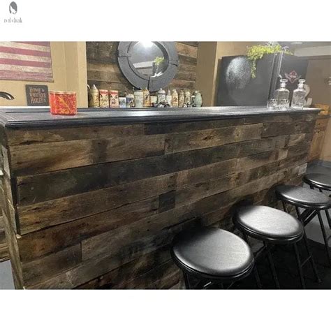 Rustic Game Room Wood Bar Bar Home Bar Red Cloak Wood Designs Inc