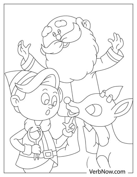 Free Rudolph Red Nosed Reindeer Coloring Pages Printable Pdf