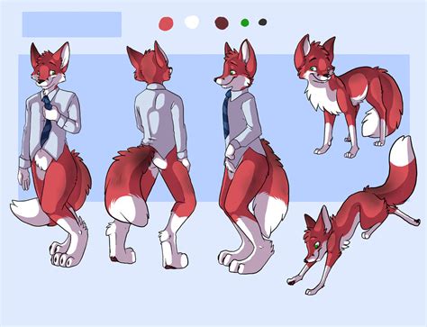 Unnamed Fox Reference Sheet Refsheet Fox Furry By Deffet On Deviantart