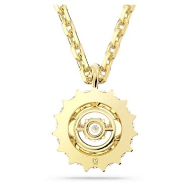 Dextera Pendant Mixed Round Cuts White Gold Tone Plated Swarovski