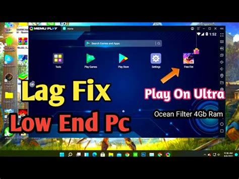 Memu Player Best Setting For Free Fire Memu Emulator Lag Fix Youtube