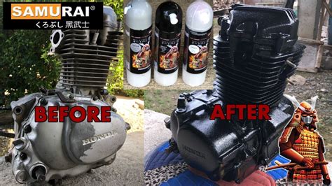 Motorcycle Engine Repainting Using 2k Technology Of Samurai Paint Youtube