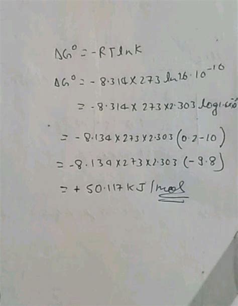 The solubility product of AgCl is 1 6 10 10 298 K The value of AGº