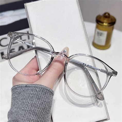 Retro Anti Blue Light Glass Transparent Round Metal Frame Anti