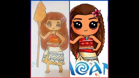 The Copy Of Draw So Cute Moana Youtube