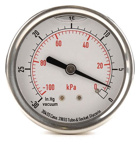 Grainger Approved Vacuum Gauge Kpa Vac To In Hg Vac To