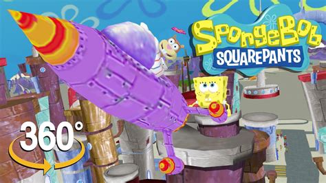 Spongebob Squarepants Rocket Ship Run With Sandy The First