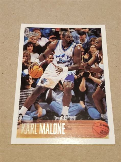 1996 1997 Topps Karl Malone Basketball Card 178 Utah Jazz NBA HOF MVP