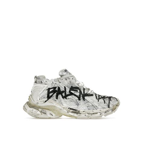 Balenciaga Runner Graffiti Sneakers In Gray Lyst