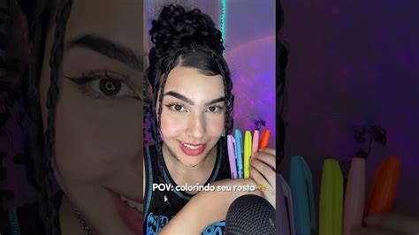 COLORINDO SEU ROSTO Asmr YouTube