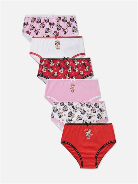 Slips Disney Minnie Mouse Set Van 6 Veelkleurig Meisjes Primark