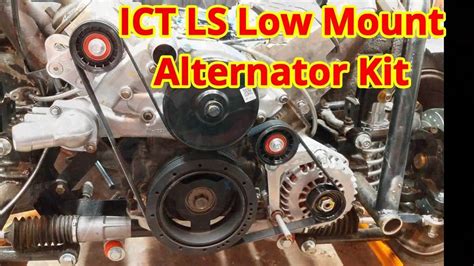 ICT LS Low Mount Alternator Bracket For Corvette Water Pump Balancer